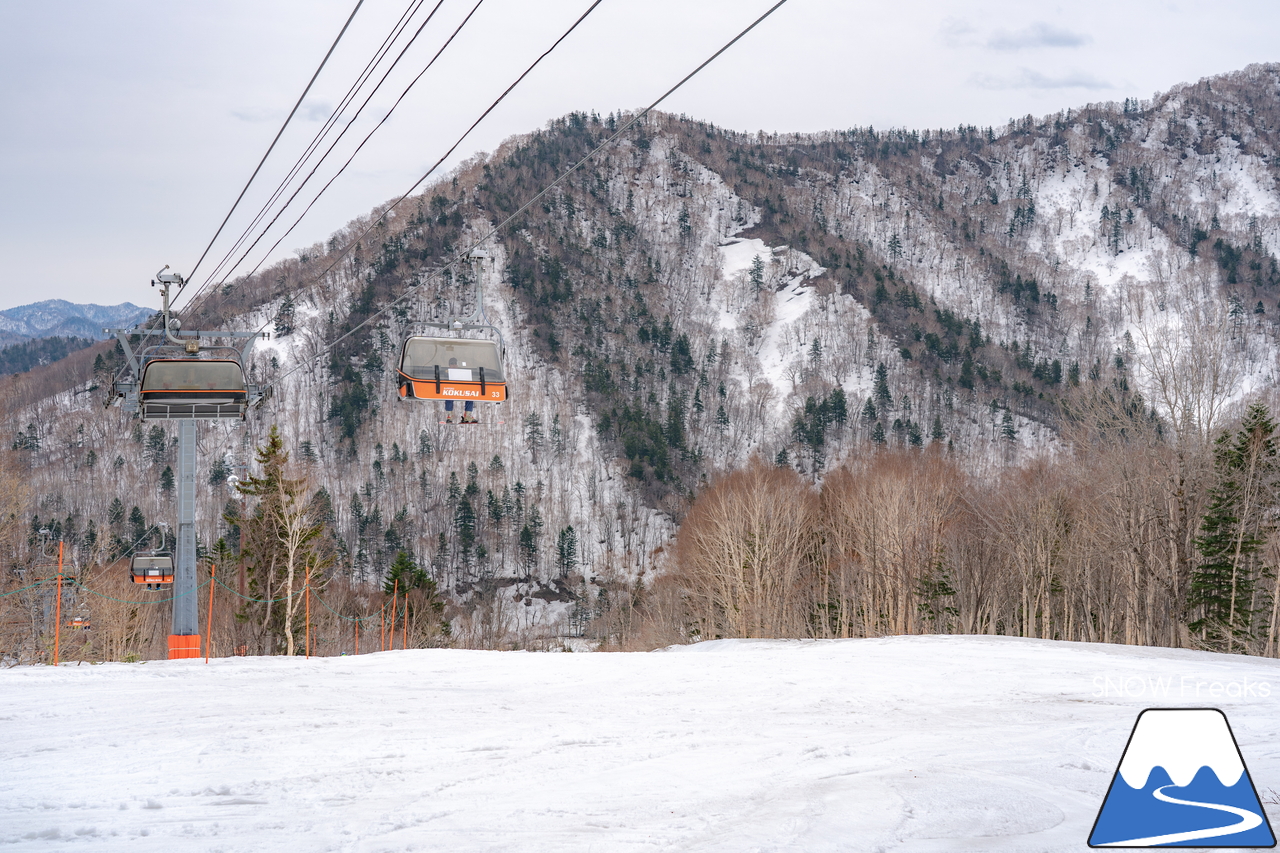 札幌国際スキー場｜2022年のゴールデンウイークが開幕。さすが、KOKUSAI。5月目前にして、ほぼ全面滑走可能です(*^^)v